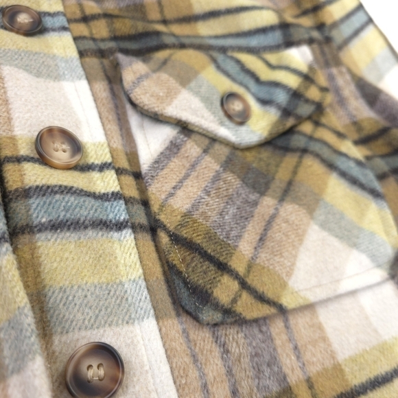 Bagatelle Collection Green Beige Plaid Cropped Jacket Sz S - Picture 6 of 13